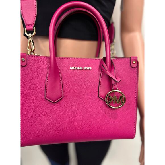 Michael Kors Maple Women’s Signature MK Logo Satchel - Picture 2 of 8